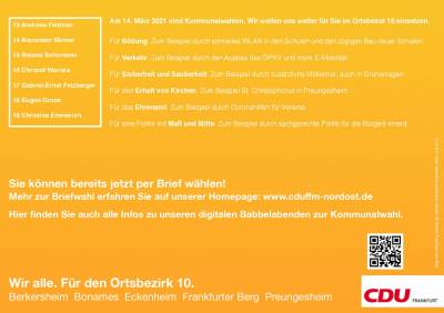 Flyer Rckseite - Flyer Rückseite